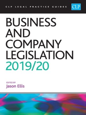 cover image of Business and Company Legislation 2019/2020